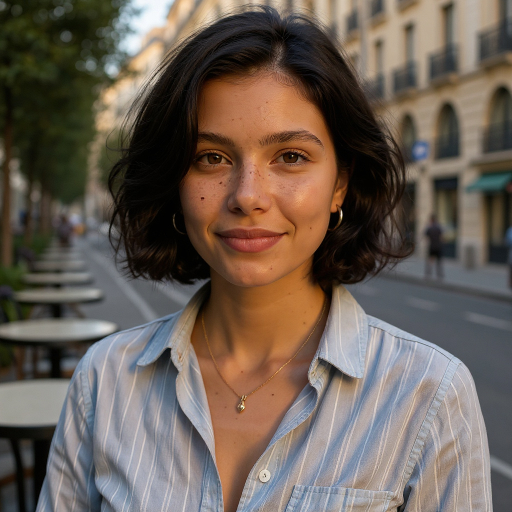 AI creator portrait on a Paris street